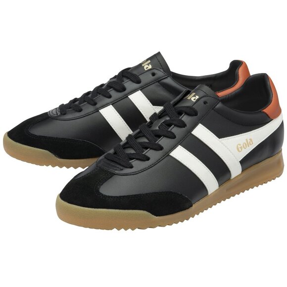 Gola Classics Men's Torpedo Leather Sneakers Color Black, Off White,Moody Orange - Picture 5 of 6